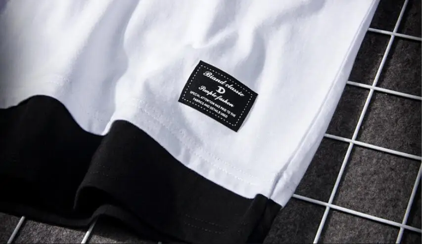 

ZNG Casual Short Sleeve Male Hiphop Streetwear Men T shirt Fashion Male T-shirts Bottoms Plus Size Tee Top