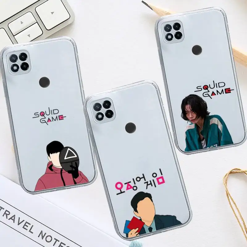 

Squid Game Korea TV series Phone Case Transparent for Xiaomi redmi note 8 9 10 11 t lite pro ultra mix 4 k40