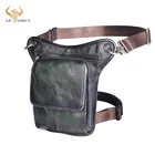 Качественная дизайнерская Повседневная сумка-мессенджер из натуральной кожи для мужчин, многофункциональная модная зеленая поясная сумка на пояс, забавная сумка для ног 211-1