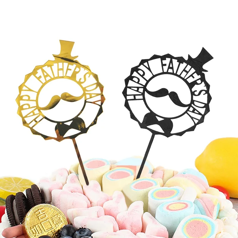 

Father's Day Cake Party Decorations Supplies Cake Topper Acrylic Cupcake Acrylic Birthday Party Decoration 2021