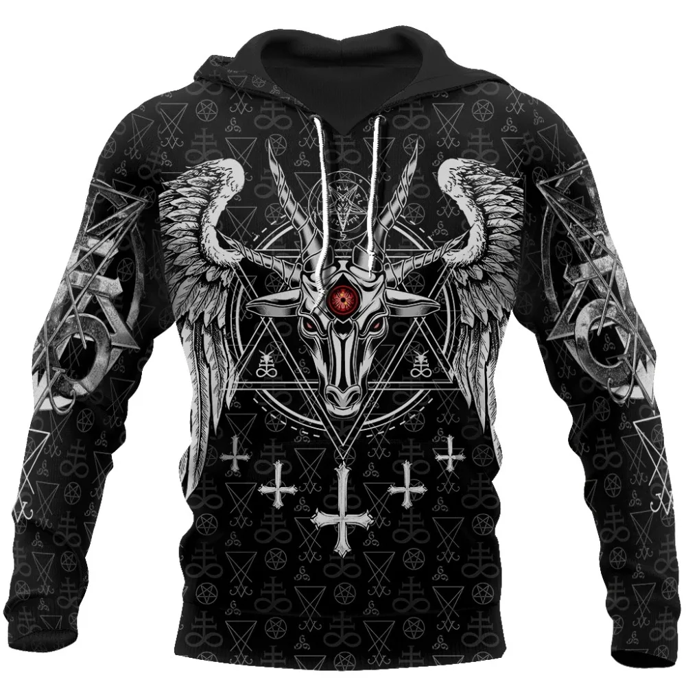 

Pentagram 3D Print Hoodies Gothic Satan Sweatshirts Men New Autumn Spring Brand Hooded Hoodie Hip Hop Men's Sweatshirt Hoody T99