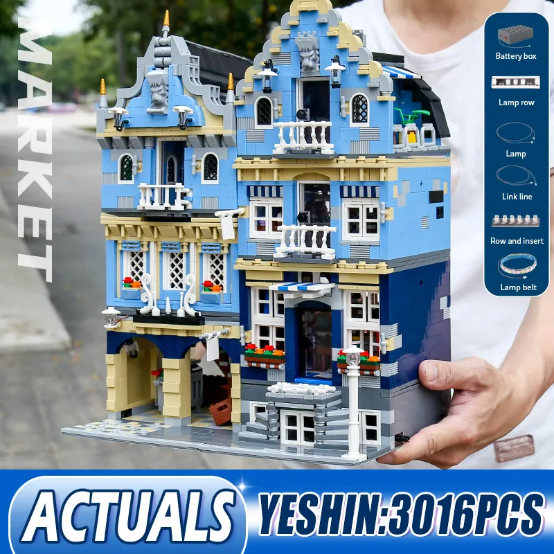 Форма King 16020 MOC фабрика городская улица Модель Европейского рынка совместимая 10190