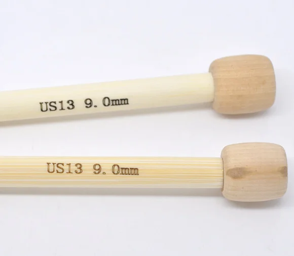 Ручной работы (US1-2.5mm-US15 10 мм) бамбук тонкие туфли острый Вязание иглы натуральный