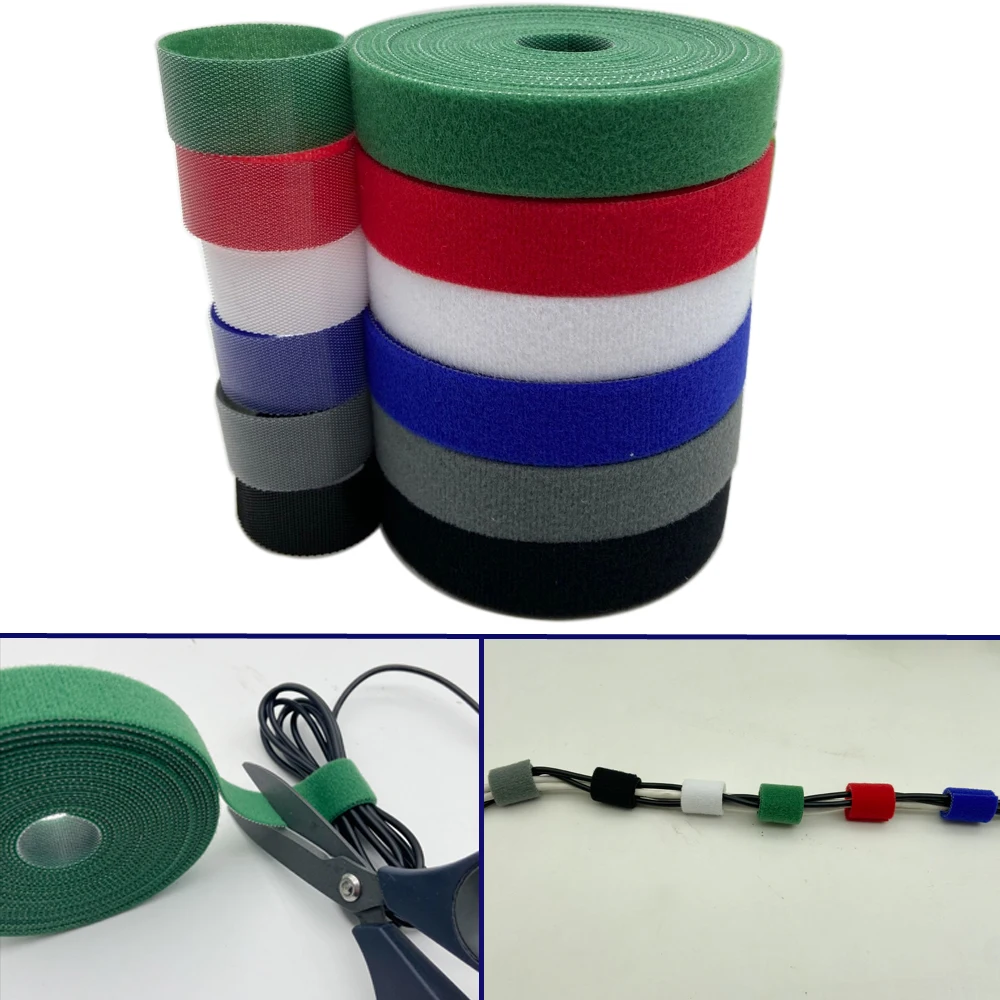 Многоразовые бархатные кабельные стяжки 5 м/лот зажимы для галстуков ремешок