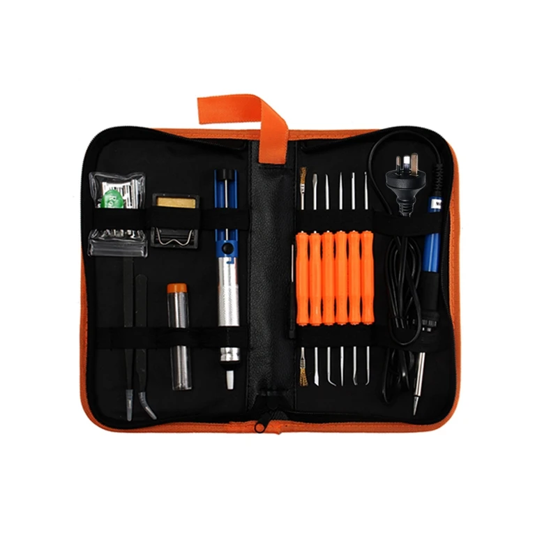 

20Pcs Electric Soldering Iron Welding Tool Kit 110V 60W Control Welding Station Tip Case