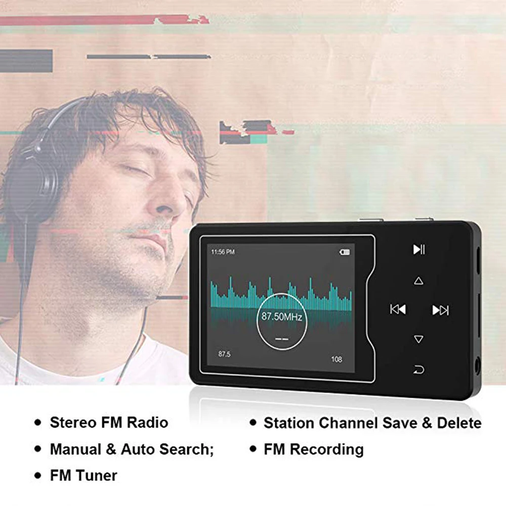 Bluetooth MP3 Проигрыватель Видео Сверхтонкий Сенсорный Экран Может Смотреть Новые Фильмы Английскую Музыку Вокман FM Радио.