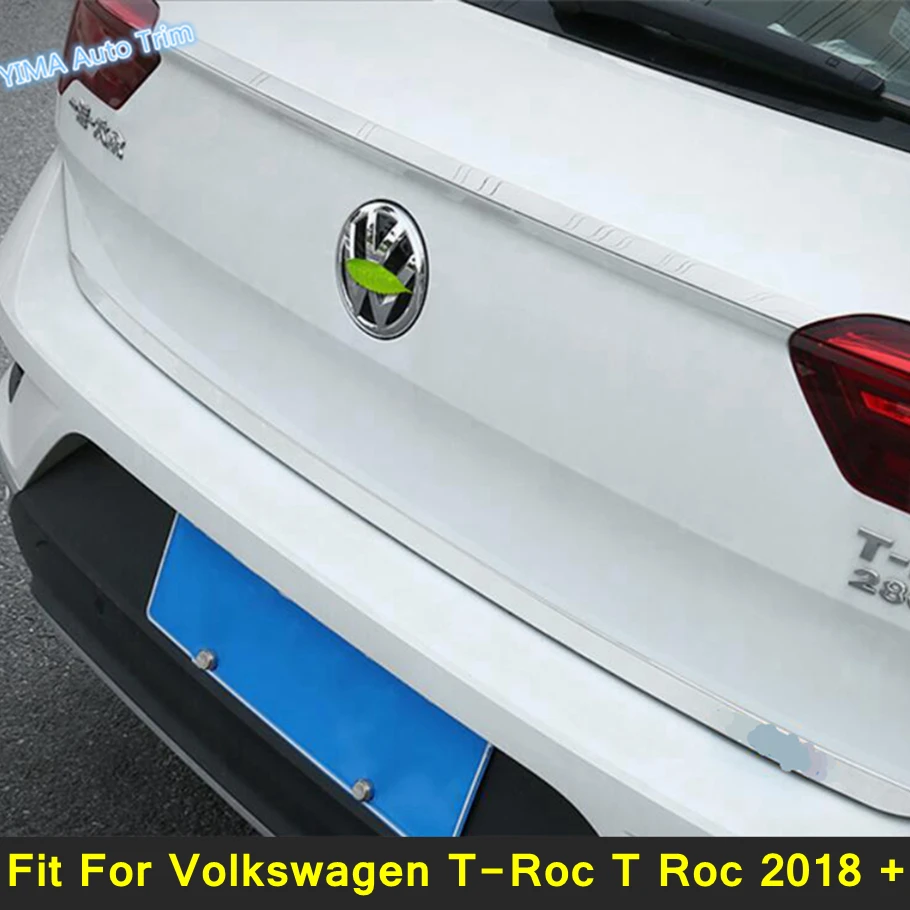 

Exterior For Volkswagen T-Roc T Roc 2018 - 2023 Car Styling Rear Trunk Tailgate & Up Tail Decoration Strip Cover Trim / 3 Choice
