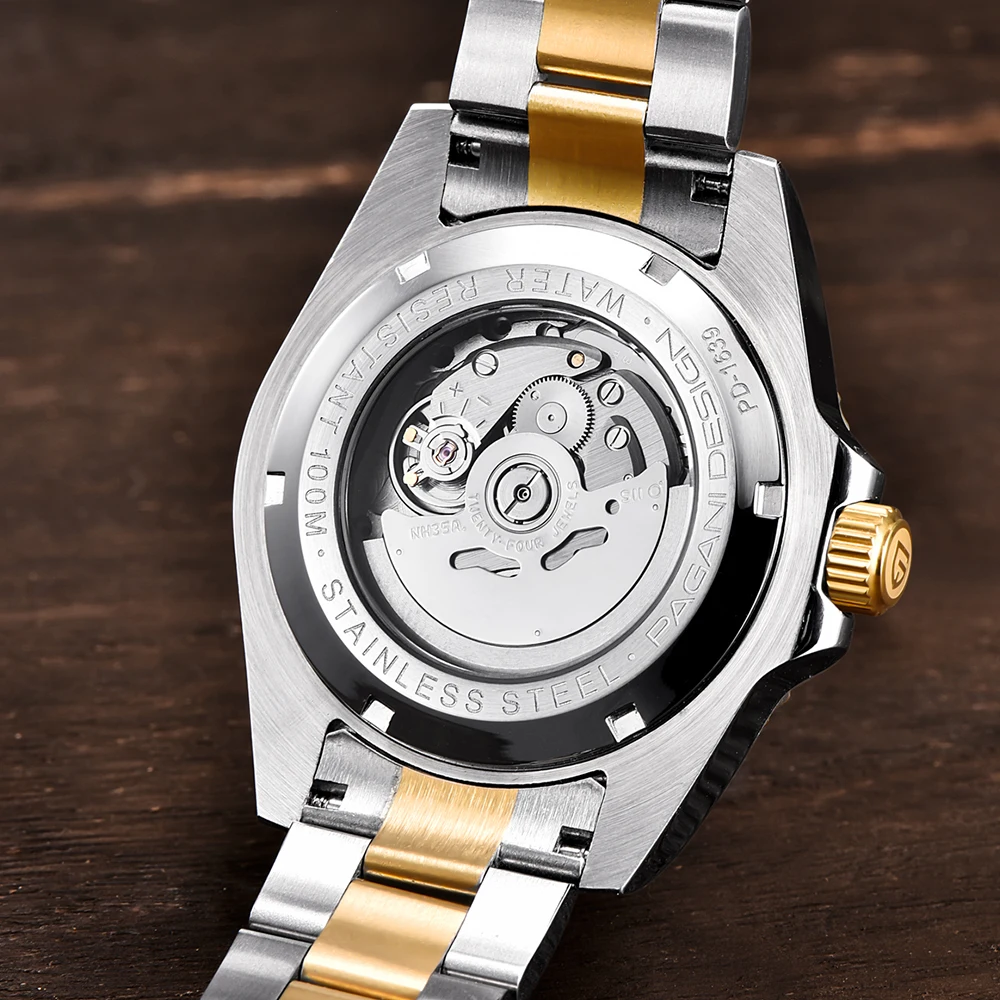 PAGANI Design Brand Luxury Men Watches Automatic Black Watch Stainless Steel Waterproof Business Sport Mechanical Wristwatch | Наручные