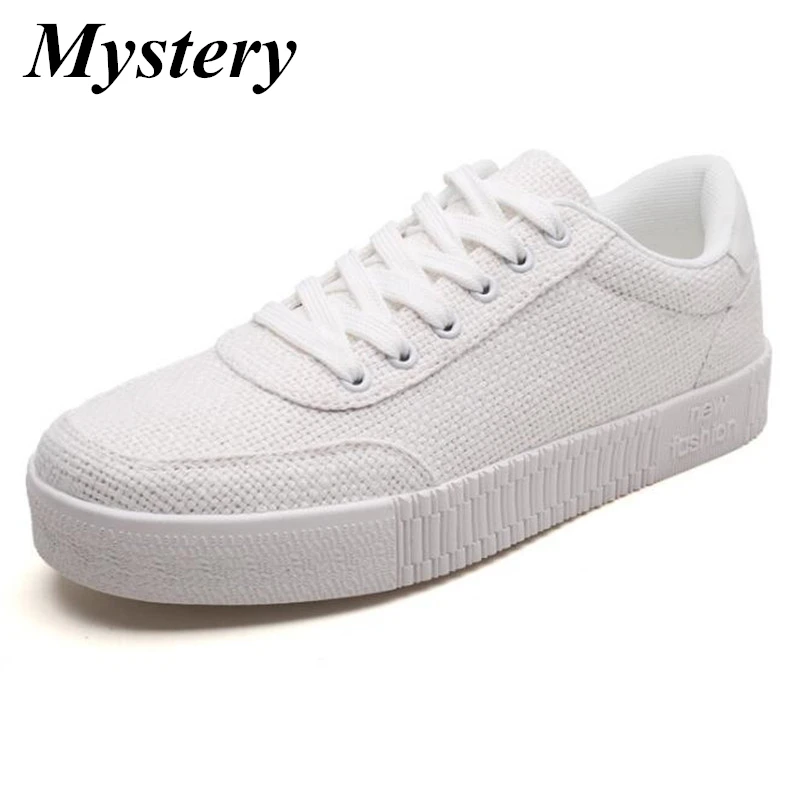 Fashion Men Sneakers 2019 New Linen Lace-up Canvas Shoes Mens Footwear Plimsolls Breathable Sneaker Casual zaptillas hombr | Обувь