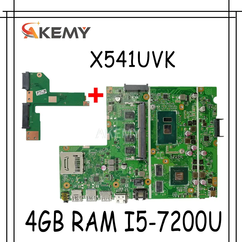 Материнская плата X541UVK для For Asus X541UJ X541UV X541U F541U материнская ноутбука с 4 Гб