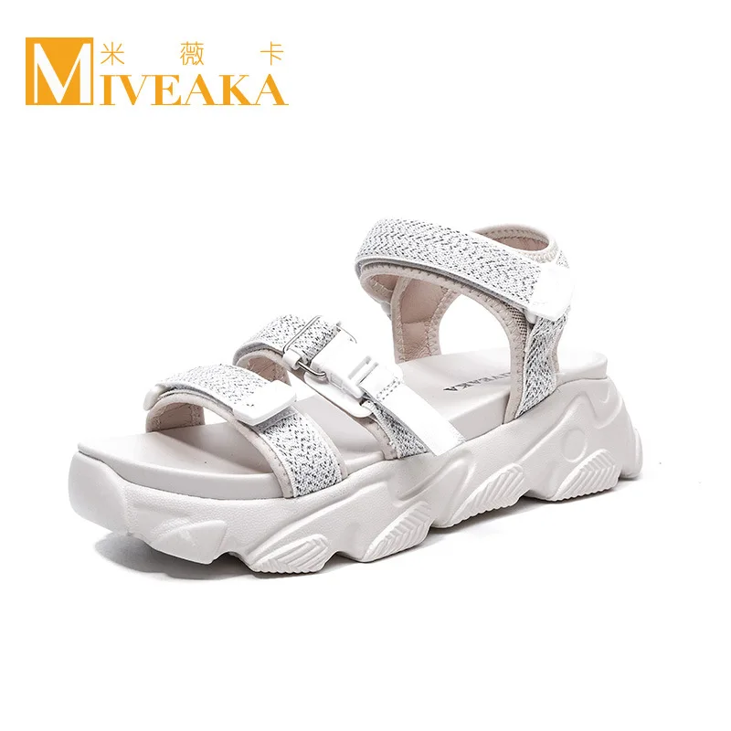 

thick soled sandals women's 2021 summer new high sports sandals net red casual women's shoes