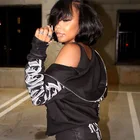 Одежда на молнии с надписью Baddie, Женская Повседневная Уличная одежда, спортивные топы для активного отдыха, свитшоты в стиле кибер-гетто, Новинка