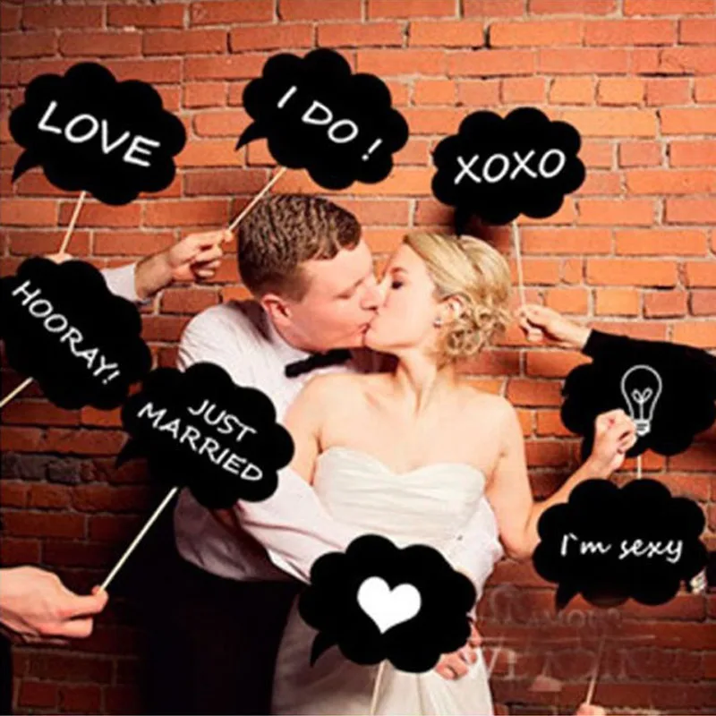 

10pcs/Set Mr&Mrs Photo Booth Props Love DIY Photography Wedding Decoration Party Supplies YH-17