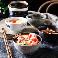 3 pcs 4 5 inch rice bowl creative underglaze color ceramic dinner bowl home noodle bowl small soup bowl for commercial use