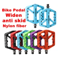 mountain road bike nylon pedals with bearings flat pedals non slip lightweight nylon rainproof and dustproof for mtb road bike