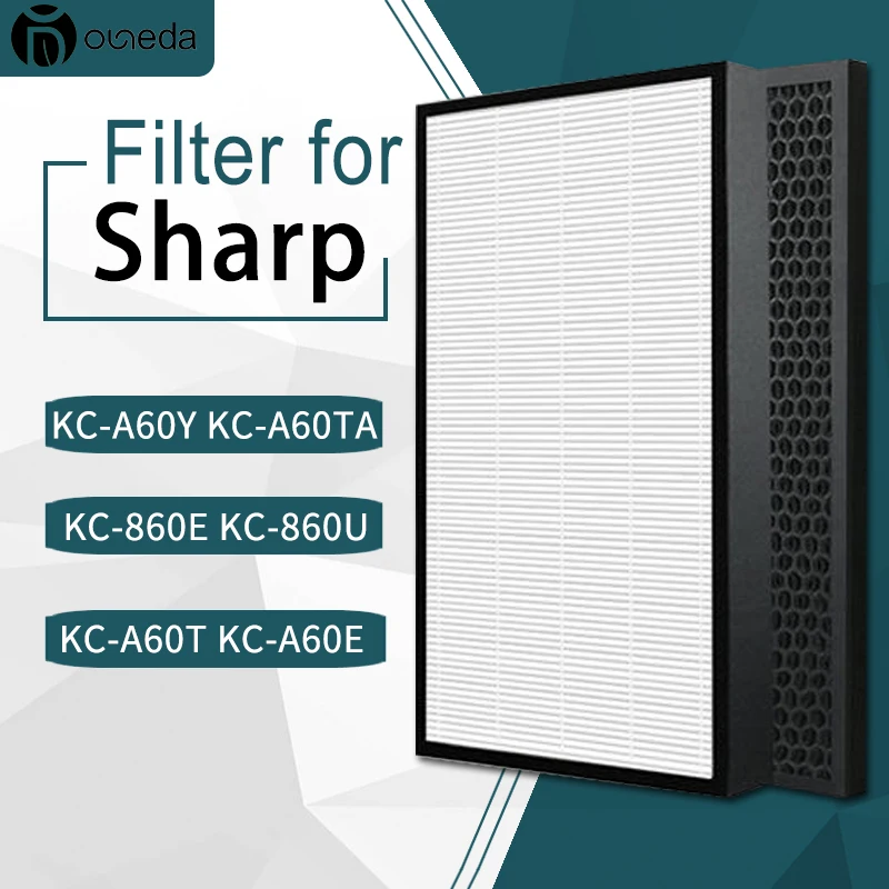 Для Sharp фильтр FZ A60HFE A60DFE Замена HEPA и с активированным углем для KC A60T A60E 860E