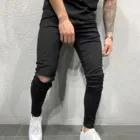 Мужские узкие джинсы в стиле хип-хоп Slim Fit рваные узкие брюки для девочек Байкерская повседневные штаны уличная джинсовая 2021 комплект одежды Человек Pantalones