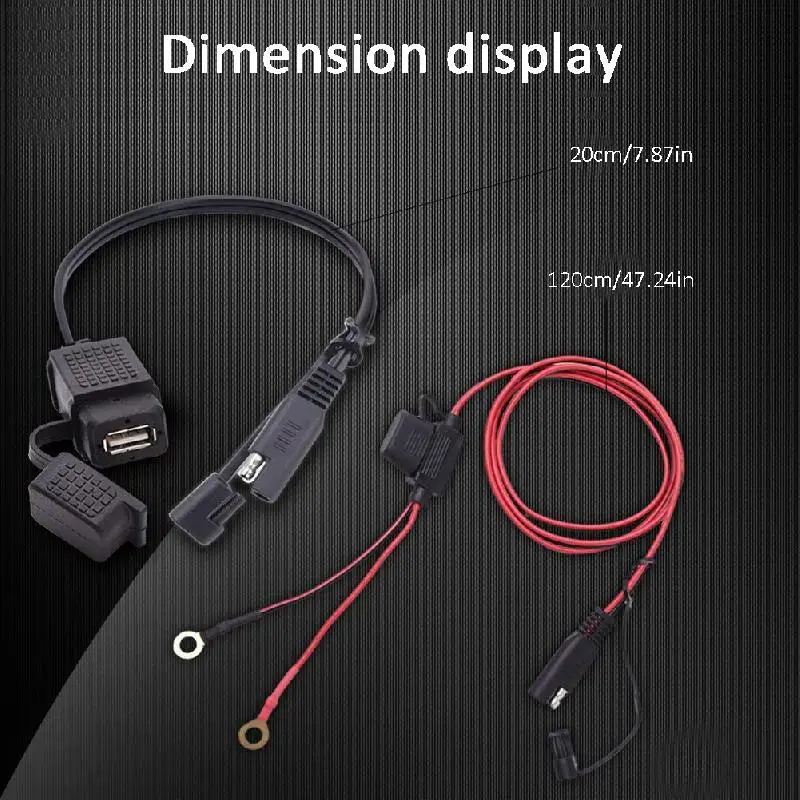 Монтажный держатель 2 1 Amp для адаптера кабеля SAE к USB быстрый разъем мотоцикла
