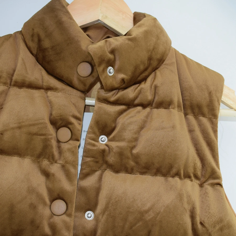 Утепленные бархатные стеганые куртки #145 жилет пальто зимнее женское на талии