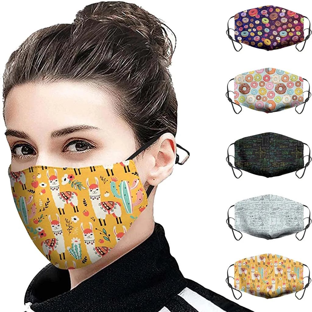 Многоразовая маска для рта моющаяся защитная с фильтром PM2.5 модная Пылезащитная