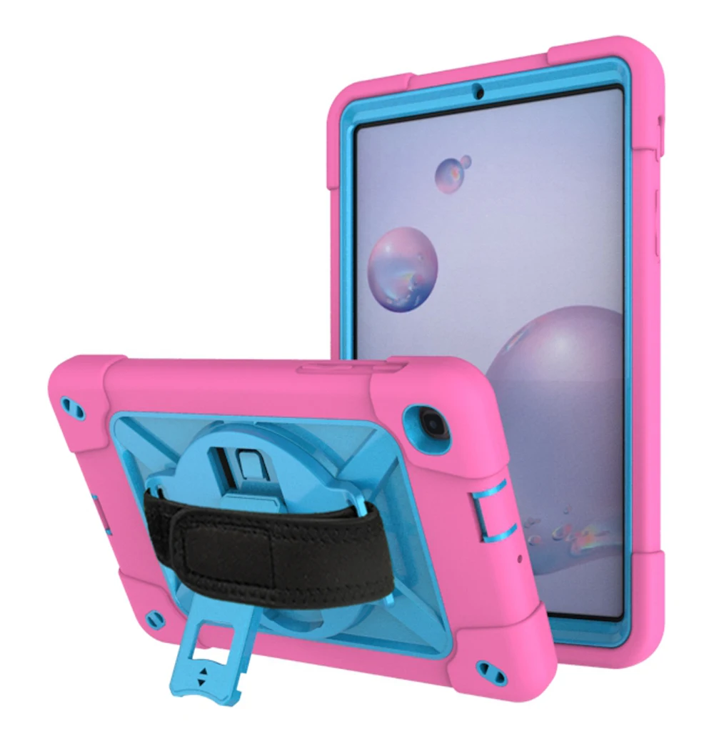 

Case For Samsung Galaxy Tab A 8.4" 2020 T307 Protection Tablet Cover With Pen Slot Lanyar Capa TPU Shell Bracket Anti-fall Funda