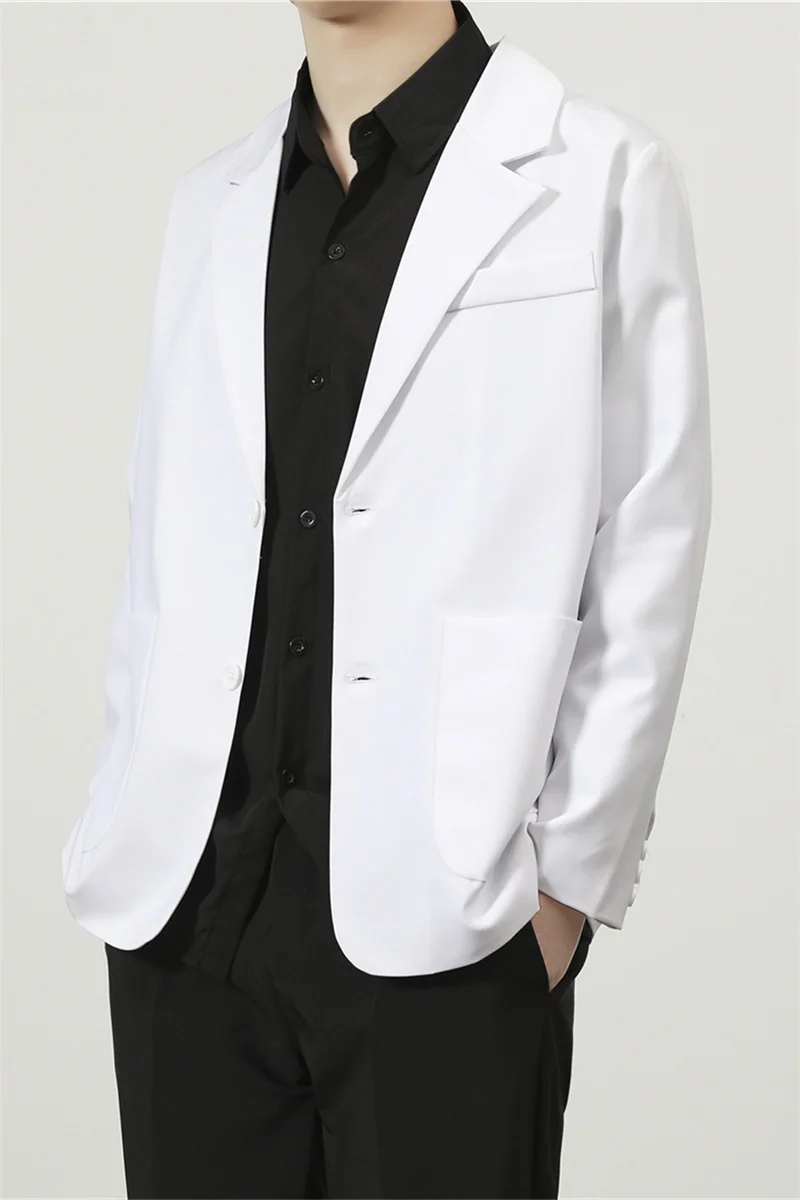 Маленький мужской костюм с оборками красивый весенний черный для отдыха куртка