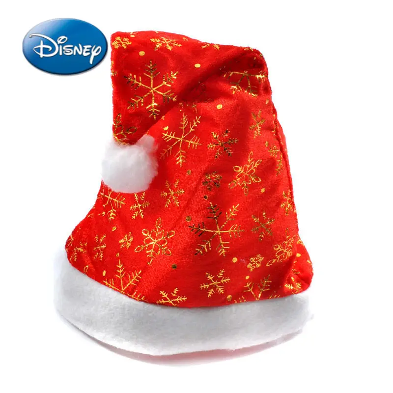 

2022 New Disney Cartoon Christmas Hat Adult Children Red Plush Hat Christmas Santa Claus Home Decoration Decoration Winter Hat