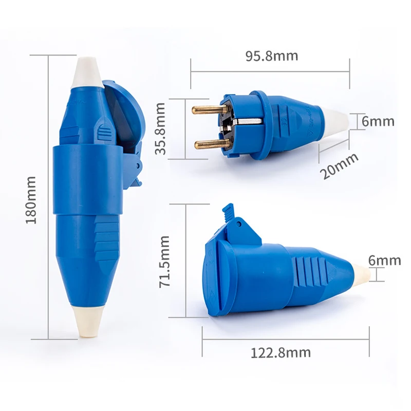 Новинка европейская водонепроницаемая розетка электрическая штепсельная вилка