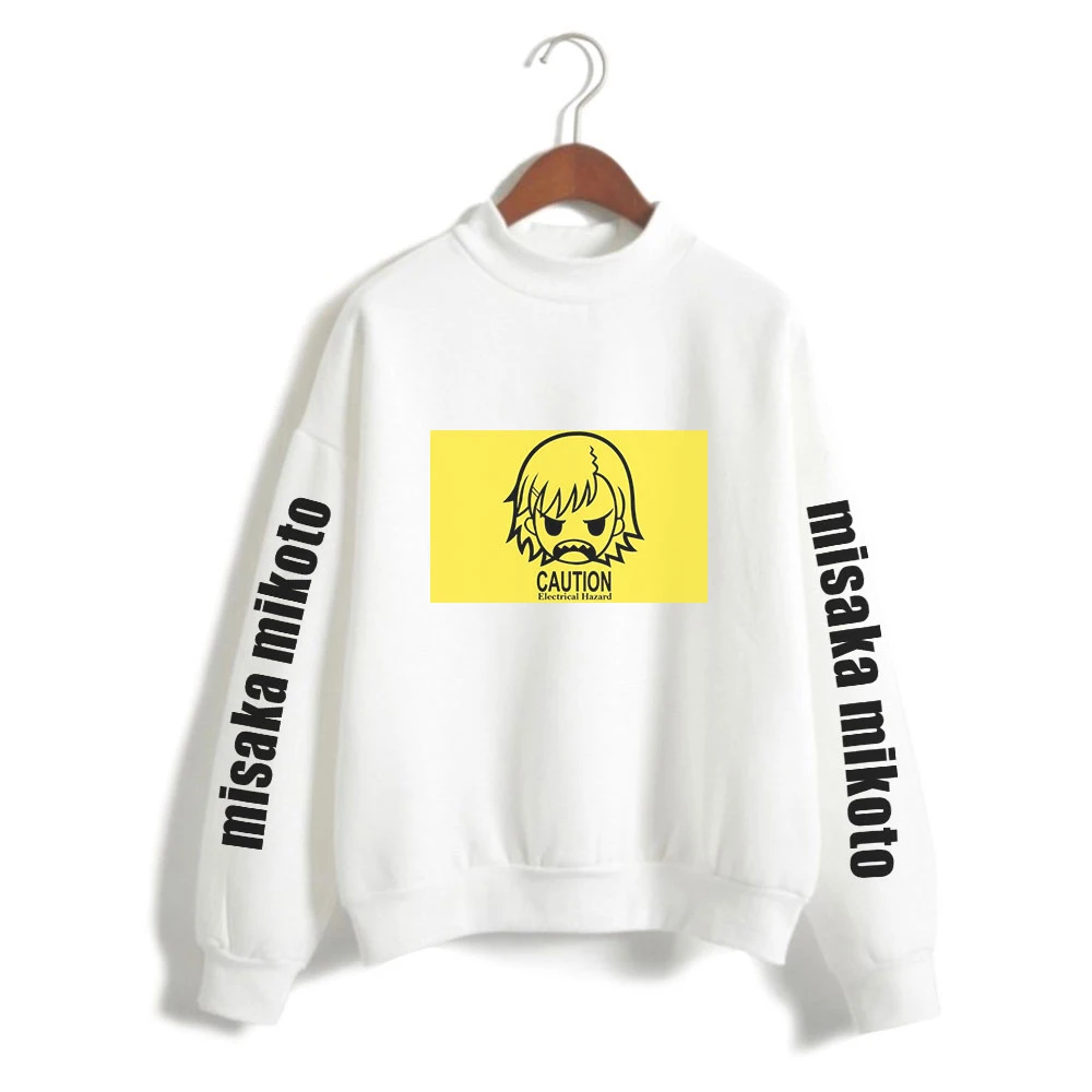 

WAWNI Misaka Mikoto Turtleneck Sweatshirt Print Cotton & Polyester Wtreetwear Sweatshirt Turtleneck Pullover Fashion Hoodes New