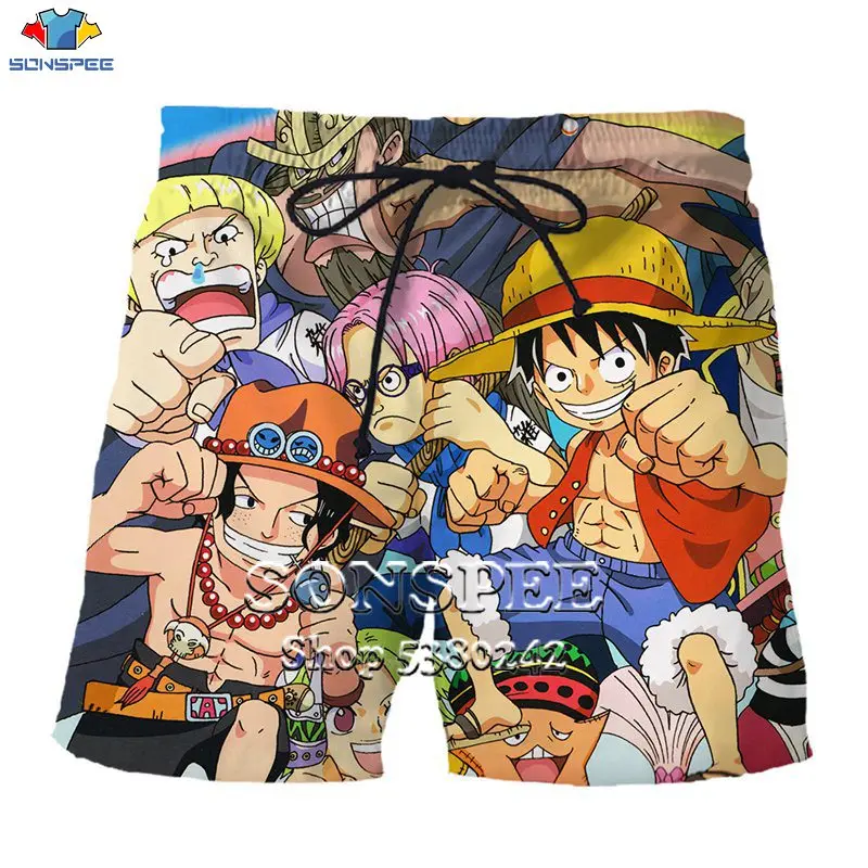 2019 горячая Распродажа смешные аниме One Piece 3D печать Harajuku мужские шорты Обезьяна D.