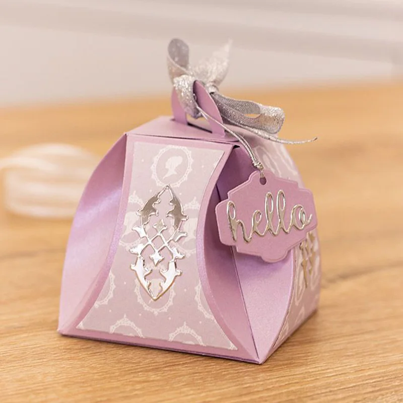 Красивая подарочная коробка Bon Box металлические штампы для резки скрапбукинга