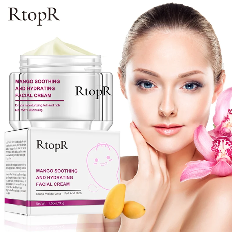 

RtopR Mango Face Cream Anti-Wrinkle Anti Aging Whitening Bright Moisturizing Liquid Tights Nourishing Shrink Pores Facial Care