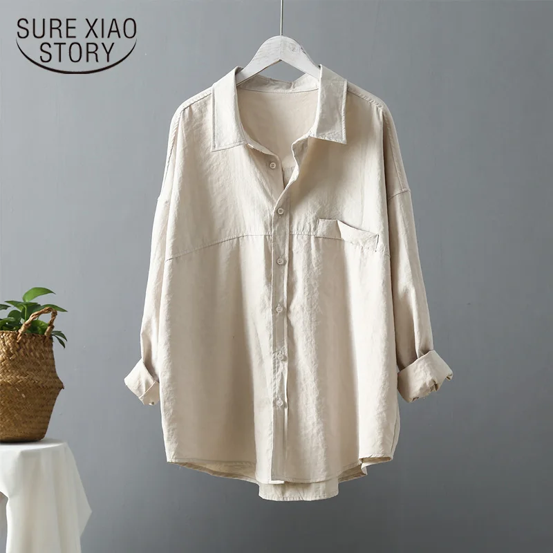 Винтажные женские рубашки, Blusas Roupa, весенние женские летние блузки, корейские женские Топы с длинным рукавом и блузки, женские топы 6658 50