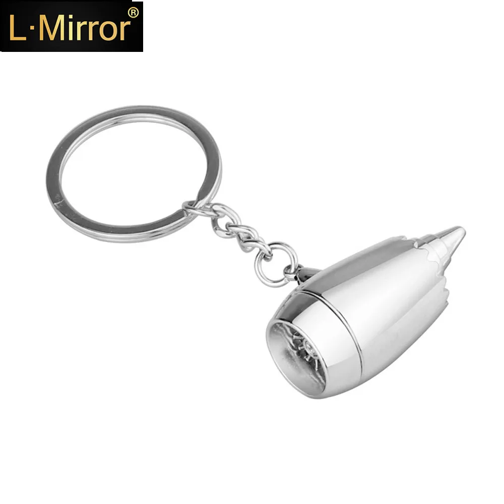 

L.Mirror 1Pcs Fashion Keychains Aircraft Engine Couple Key Ring Hanging Pendant Car Key Chain Charm Bags Accessories Gi