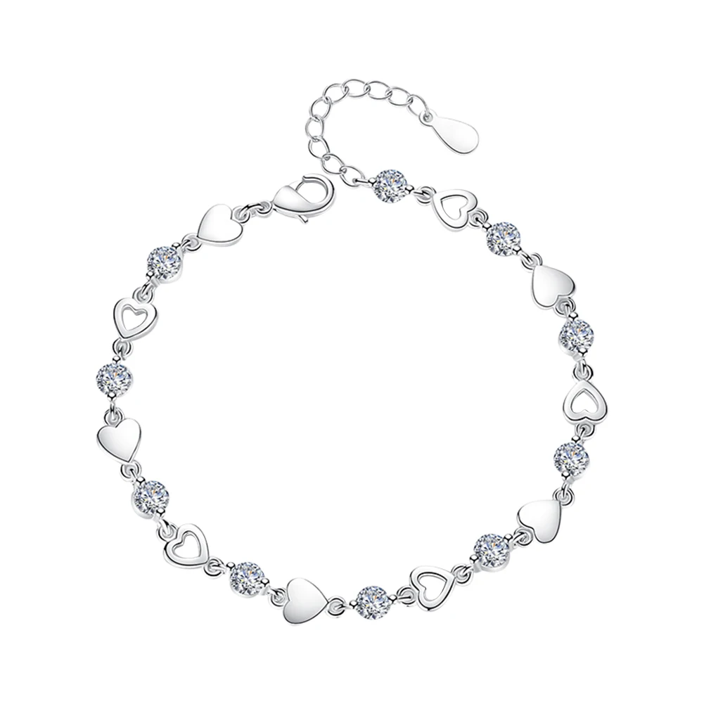 

Love Heart Zirconia Bracelets Women Crystal Bracelet Jewelry