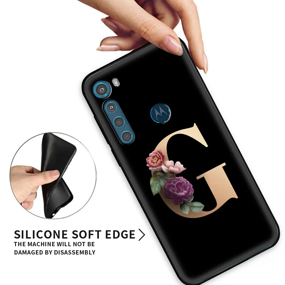 

Softshell For Motorola G30 G10 G9 G8 Edge Floral Letter Protective Case for MOTOROLA One Hyper Fusion G Stylus ES6