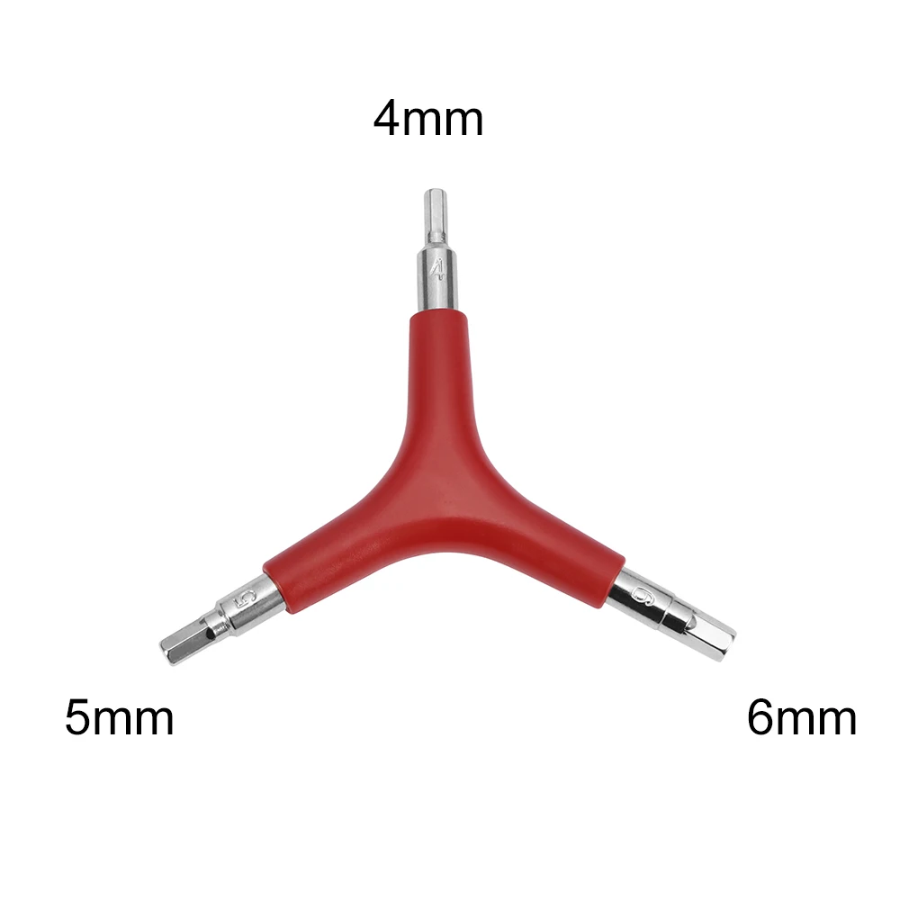 Multifunctional 3-Way Hexagon Wrench Bicycle Repair Tool Triangle High Quality Red Carbon 4 5 6mm Y Type | Спорт и развлечения