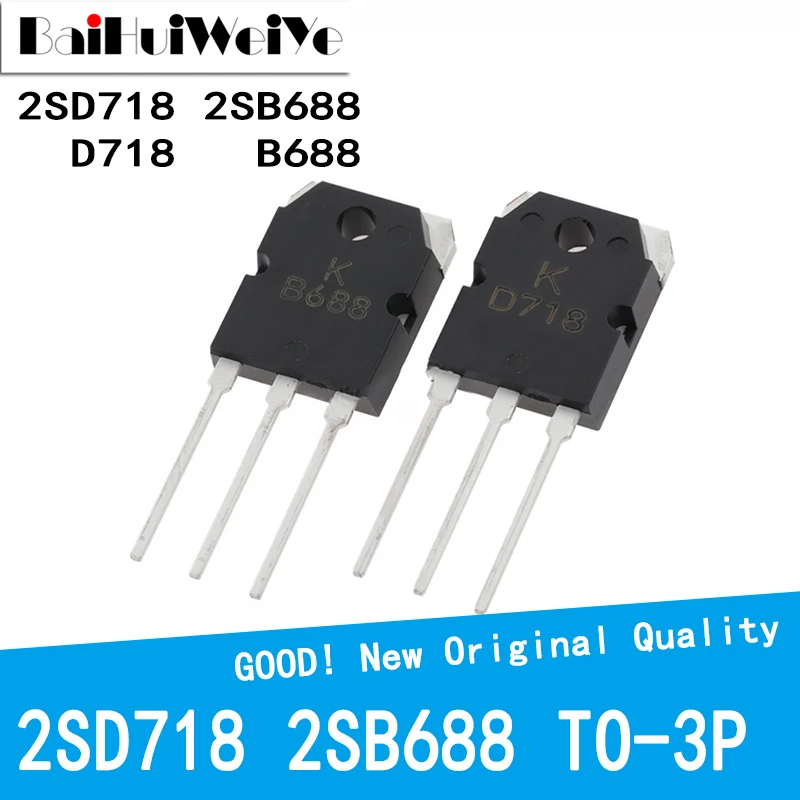 10 шт./лот, партия из 5 пар 2SD718 2SB688 D718 B688 TO-3P TO3P Силовые транзисторы, чтобы-247 аудио усилитель новый оригинальный хорошее качество Chipse 10 шт./лот, партия из 5 пар 2SD718 2SB688 D718 B688 TO-3P TO3P Силовые транзисторы, чтобы-247 аудио усилитель новый оригинальный хорошее качество Chipse