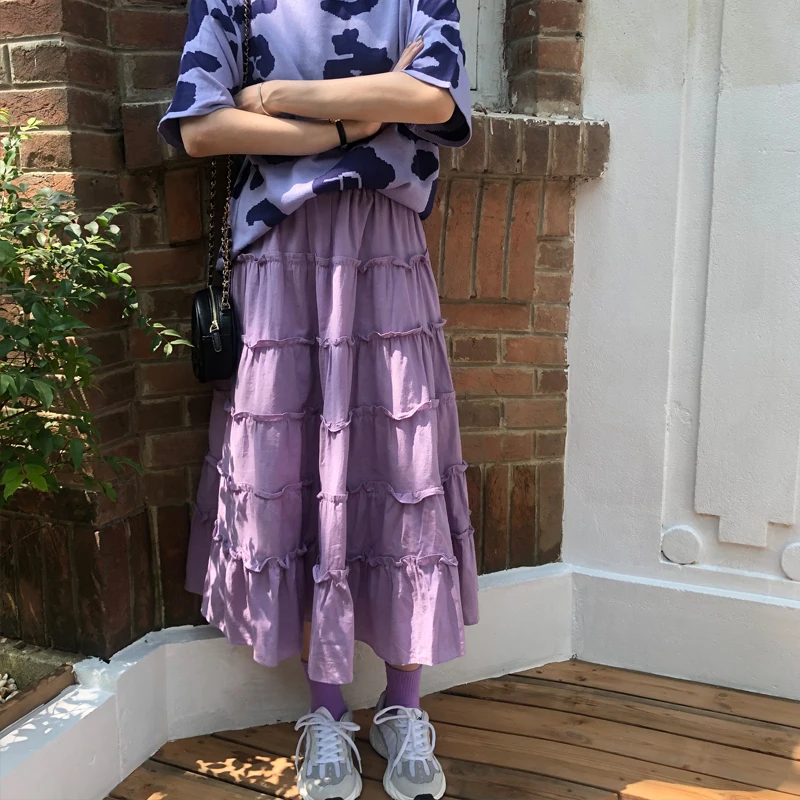 

summer fashion women's skirt plaid denim zaraing female 2021 y2k mini high waist gothic fairy yarn a-line skirt