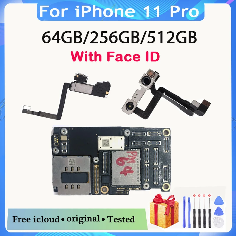 Разблокированная материнская плата для iPhone 11 pro без/с распознаванием лица MB 11pro с