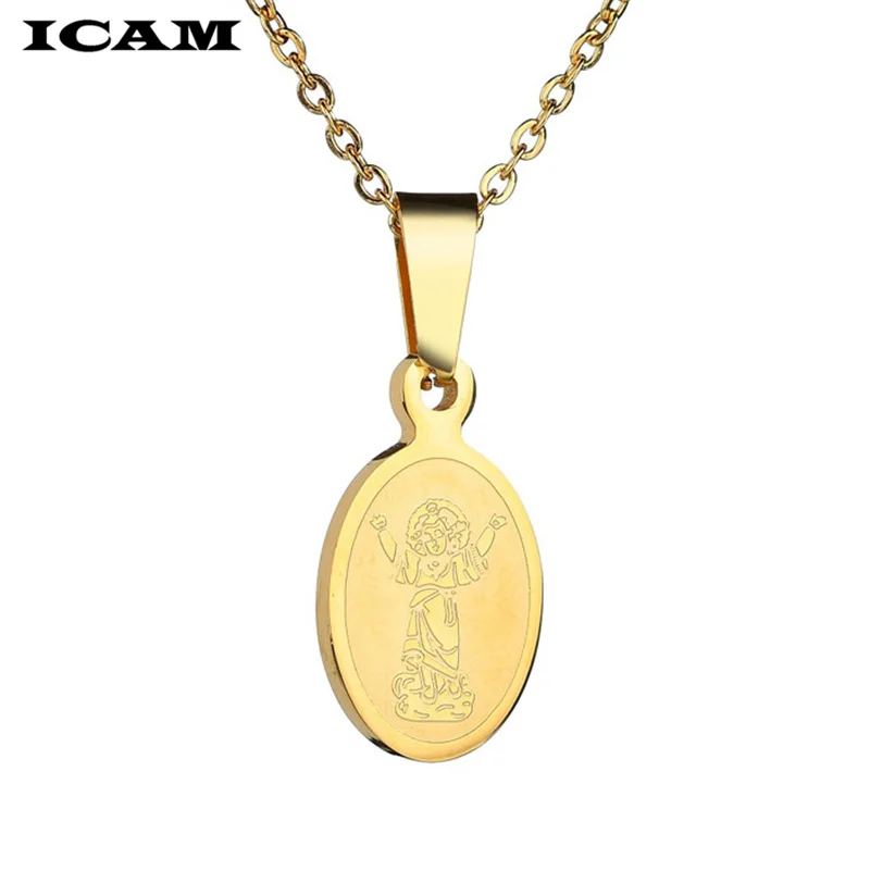 ICAM Прямая поставка ожерелье для мужчин и женщин Archangel St.Michael Protect Me Saint Protection Charm