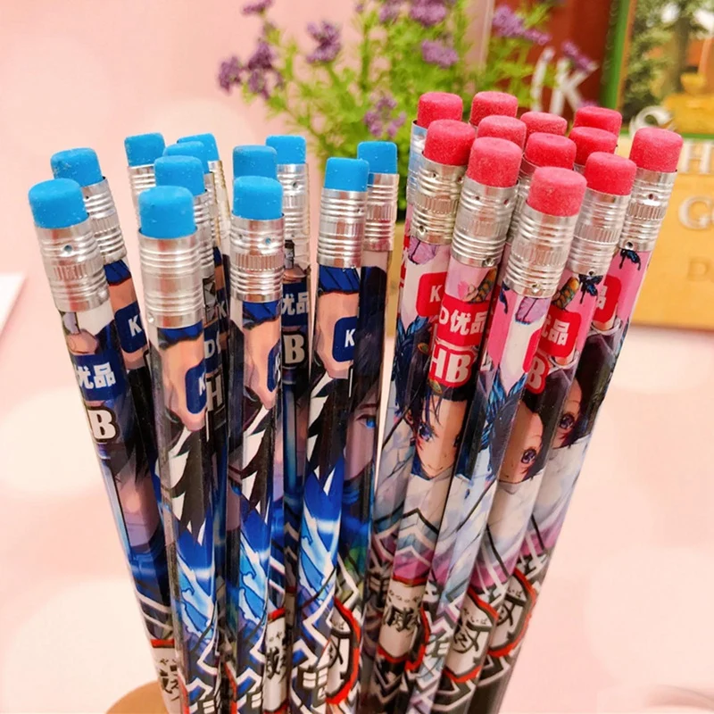 

Anime Peripheral Demon Slayer HB Leather Head Hexagon Wood Pencil 12 Pack