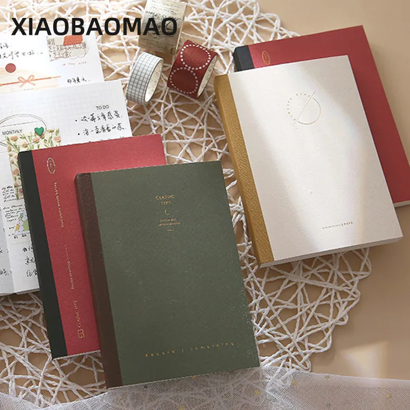 

128 sheets A6 pocket notebook grid blank inner page planner diary agenda sketchbook for student school office supplies