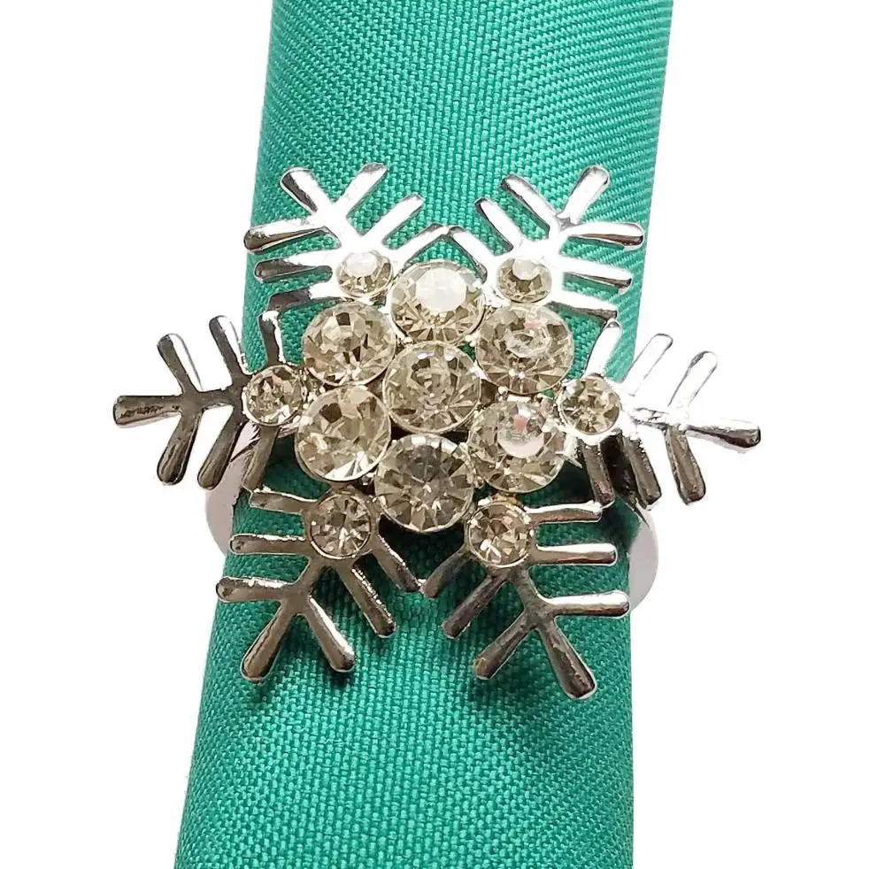 10PCS Upscale hotel Christmas snowflake napkin ring buckle cloth towel | Дом и сад