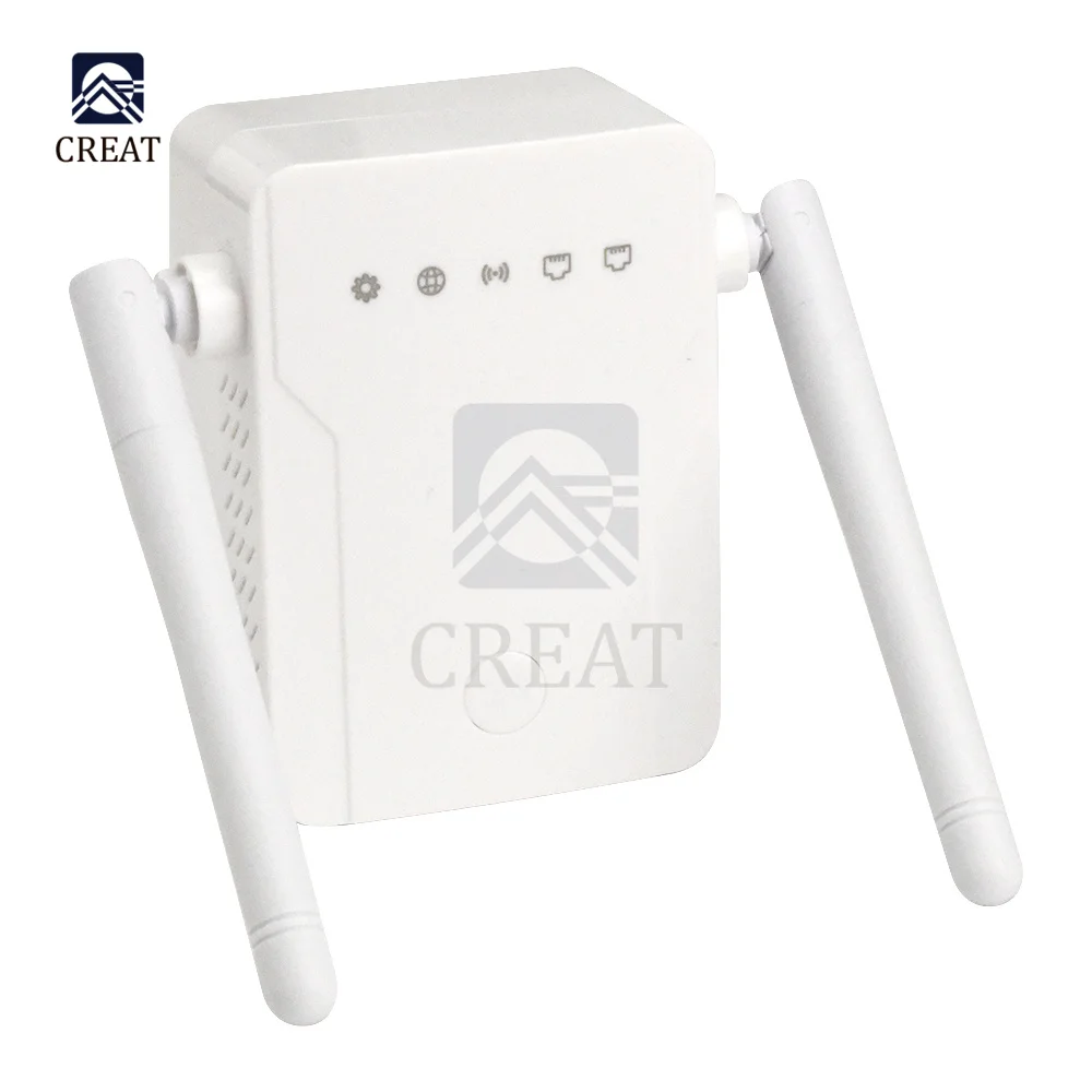 2.4G Wireless WiFi Repeater Dual Band 300Mbps Signal Amplifier Booster 2 Antennas Range Extender Wlan LAN Port Router | Электронные
