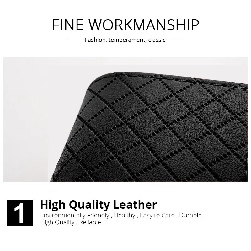 Oppselve Universal Car Outlet Storage Bag for Phones PU Leather Tidy Case Organizer Car Mount Multi-function Organizer Holder
