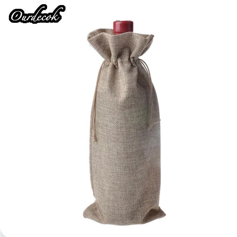 Винная бутылка из джута Bags 15cm x 35cm (6 &quotx 18 5&quot) Чехлы для бутылки шампанского