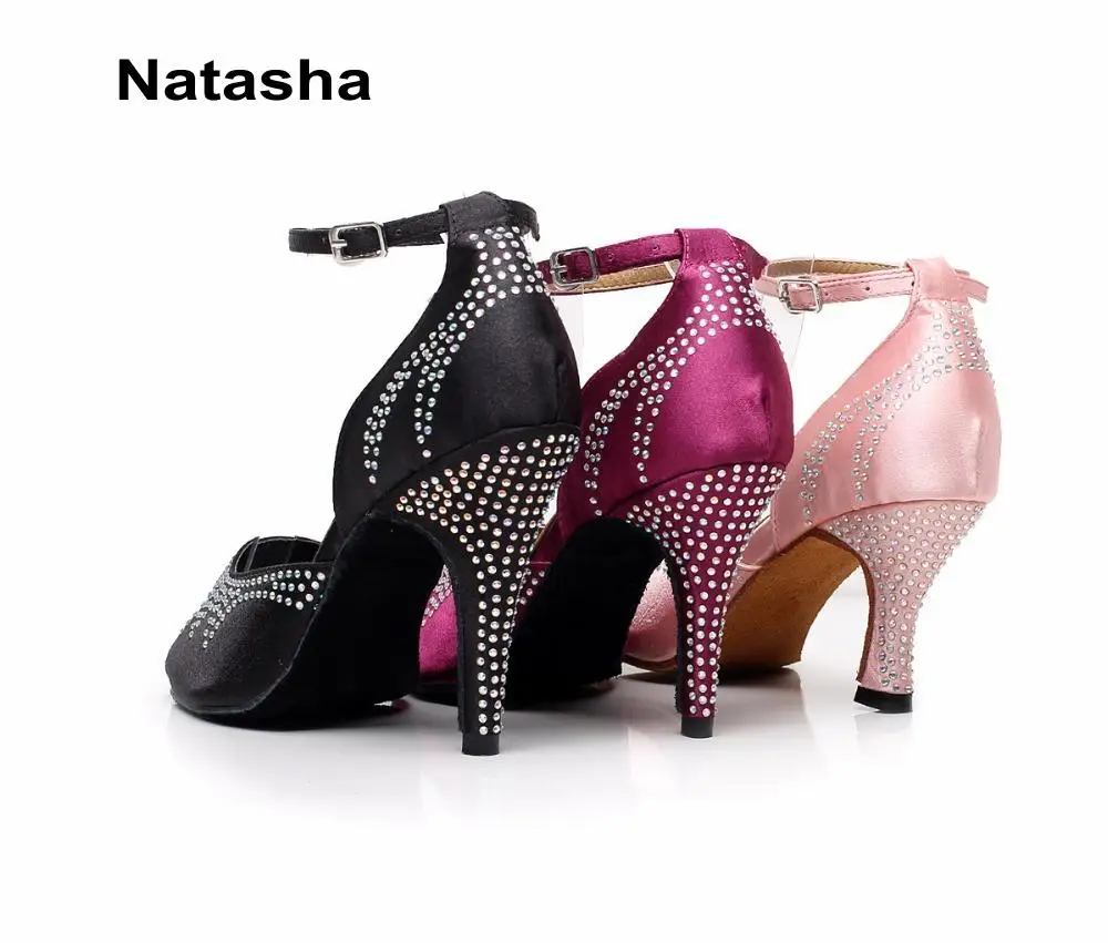 Атласные туфли для латиноамериканских танцев Natasha | Спорт и развлечения