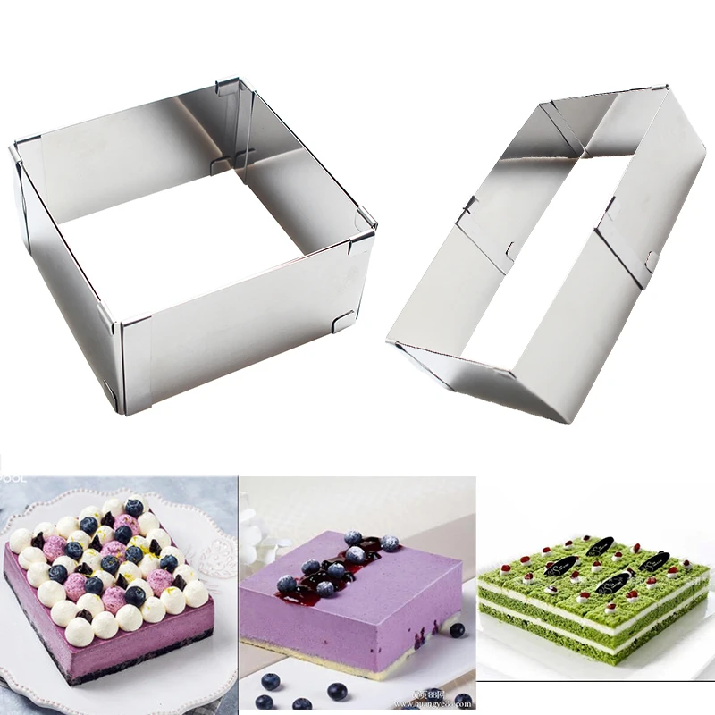 15-28 см регулируемое кольцо для Мусса из нержавеющей стали круглые квадратные