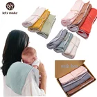 Набор полотенец Let's Make Baby Bib Burping, хлопковый материал, разноцветное удобное полотенце для малышей, впитывающая марлевая Мочалка для лица